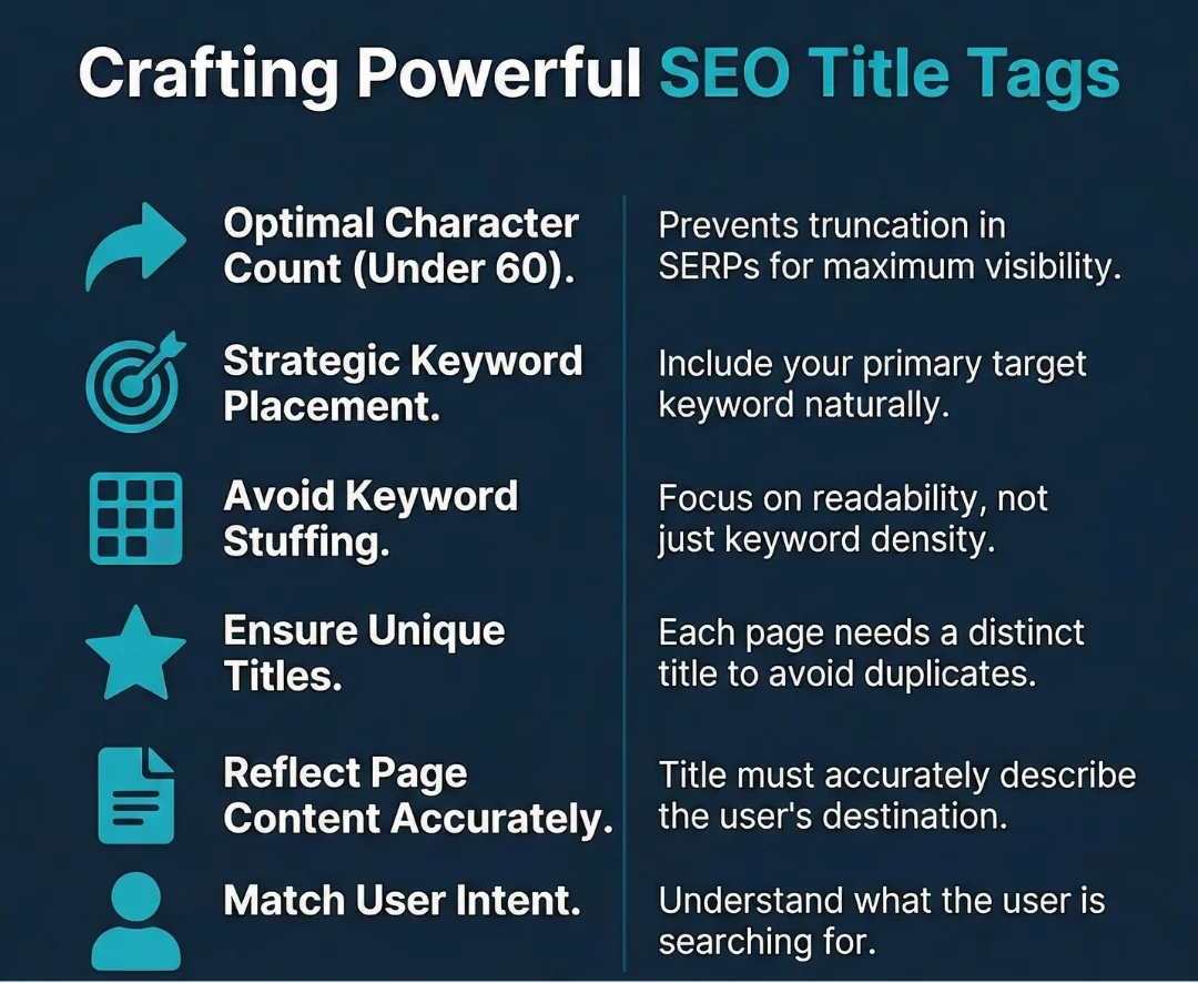 Six rules for crafting powerful SEO titles.