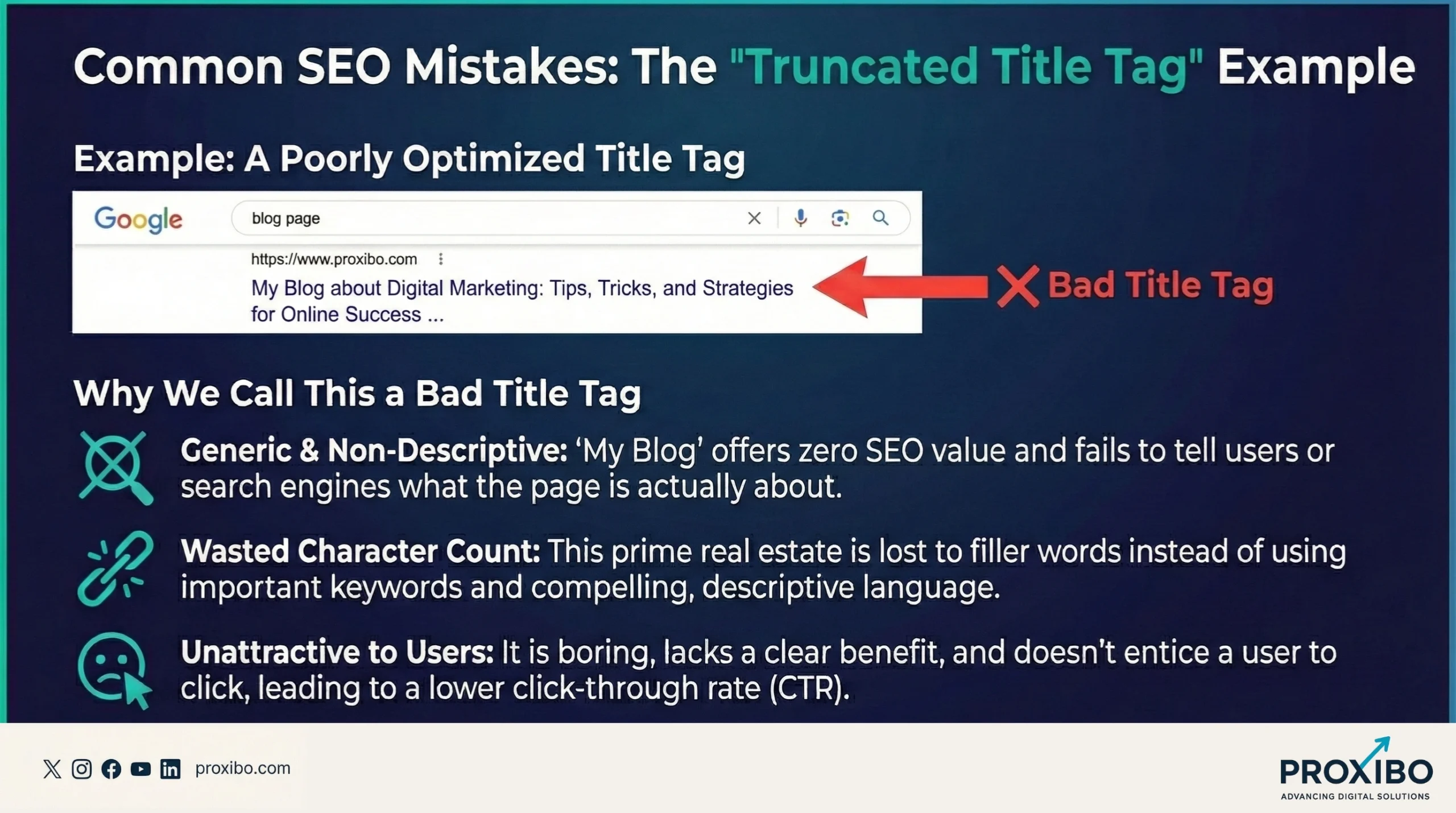 example and reason of bad title tag