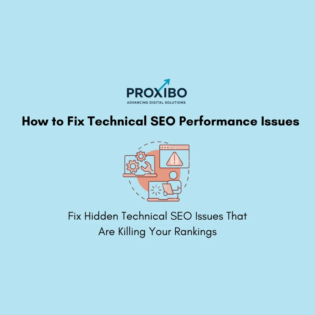 Fix technical SEO performance issues illustration