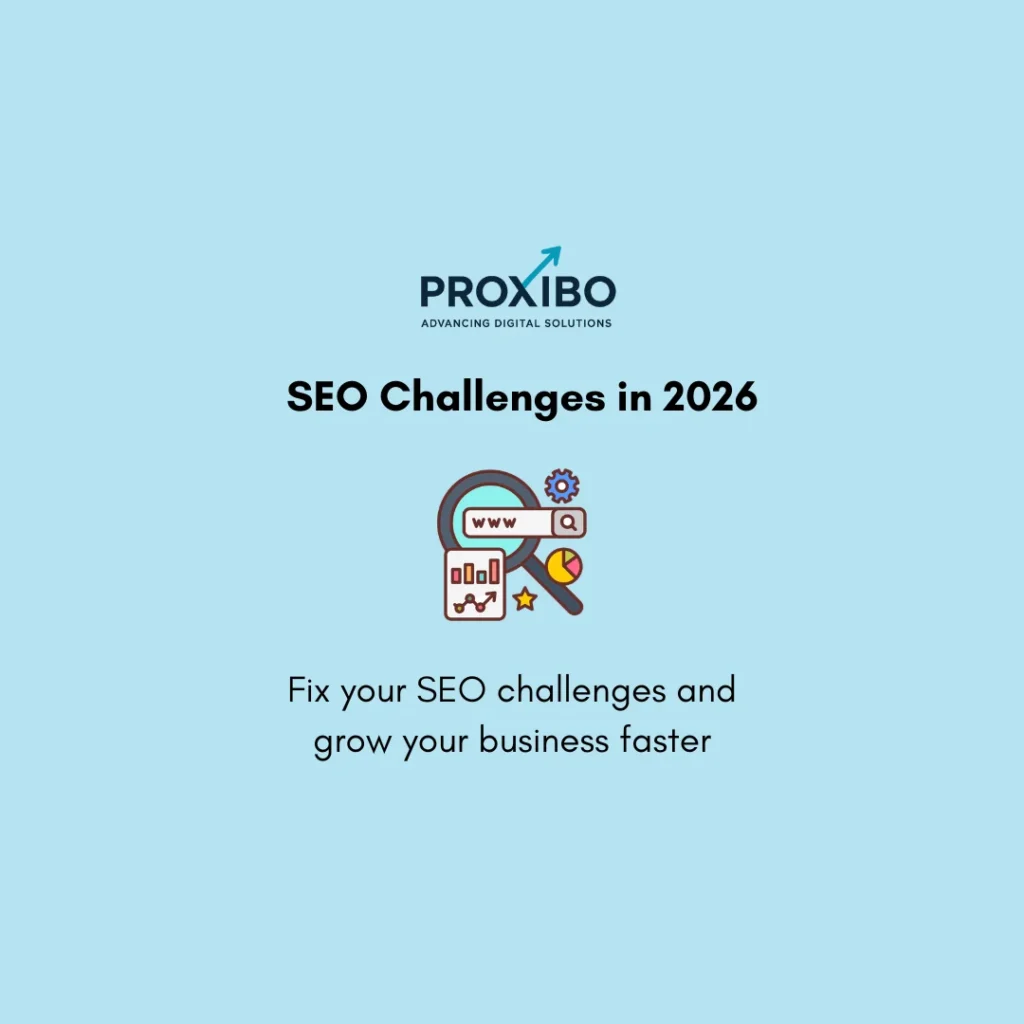 SEO challenges in 2026 showing common SEO problems and solutions for better rankings