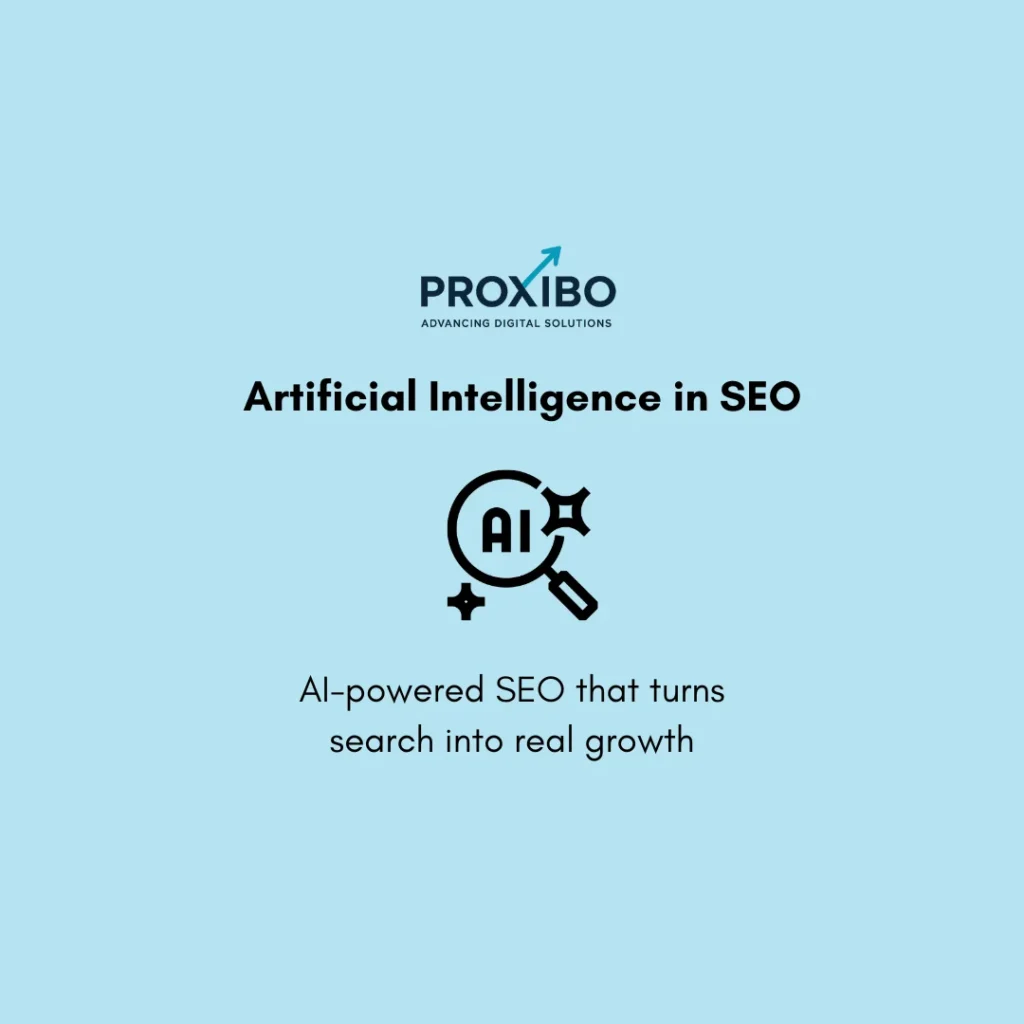 AI in SEO concept showing artificial intelligence improving search rankings