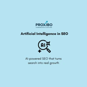 AI in SEO concept showing artificial intelligence improving search rankings