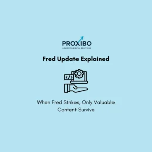 Google Fred update illustration showing impact of low-quality content, excessive ads, and SEO ranking drop
