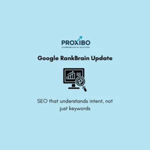Illustration explaining Google RankBrain update and how AI improves search intent and SEO rankings