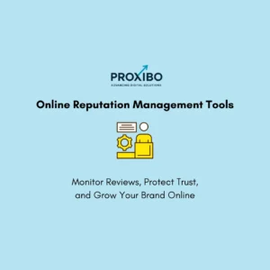 Online reputation management tools dashboard showing review monitoring, brand mentions, ratings, and customer feedback analytics across multiple platforms.